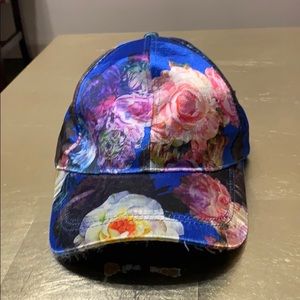 Satin Flower Adjustable Cap
